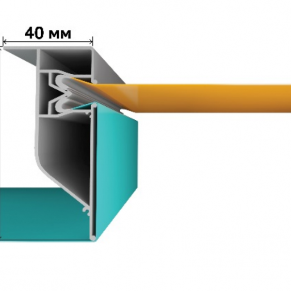 Алюминиевый двухуровневый прямой профиль 2,5 м